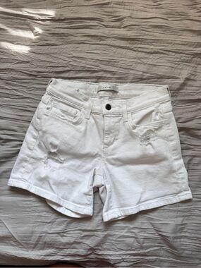 jcpenney White Distressed Women's Denim Shorts